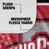 The Ohio State University Blanket, 50"x60" Logo Dots Silky Touch Sherpa Back Super Soft Throw Blanket view 4