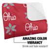 The Ohio State University Blanket, 50"x60" Logo Pattern Silky Touch Sherpa Back Super Soft Throw Blanket view 3