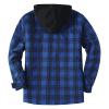QWENTMTNTY WABEOR Fleece Lined Flannel Shirt for Men Long Sleeve Plaid Warm Sherpa Jacket Thicken Casual Button Down Shirts Outwear view 2
