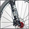 HSQMA Fat Bike Fork 26 Inch Mountain Bike Air Suspension Fork Travel 100mm 1-1/8" Straight Front Fork for 4.0'' E-Bike Snow Beach, QR 9mm HL/RL view 4