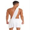 Men's Roman Toga Costume Ancient Greek Caesar Outfit White XX-Large view 2