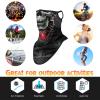 Obacle Bandana Face Mask with Ear Loops Neck Gaiter Face Mask Scarf Face Cover for Men Women (Skull Silver Face Red Neck) view 4