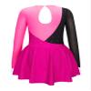 Jhaoyu Kids Girls Mesh Spliced Long Sleeve Ballet Lyrical Modern Dance Dress Figure Skating Dress Performance Costume Light Purple 10 Years view 2