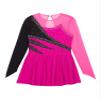 Jhaoyu Kids Girls Mesh Spliced Long Sleeve Ballet Lyrical Modern Dance Dress Figure Skating Dress Performance Costume Light Purple 10 Years view 3