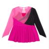 Jhaoyu Kids Girls Mesh Spliced Long Sleeve Ballet Lyrical Modern Dance Dress Figure Skating Dress Performance Costume Light Purple 10 Years view 4
