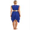 JEEYJOO JEYPINMI Women's Liturgical Praise Dance Dress Worship Lyrical Dance Costume Sleeveless Color Block Performance Blue Large view 4