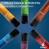 CUEBAR Pool Cues Set of 6, 58" 2-Piece Billiard Cue Sticks for Adults, Pool Sticks 18 19 20 21 Oz for House Bar, 13mm Tip, Imitation Linen Grip - Purple Blue Orange Green Red Brown view 2