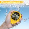 FCXJTU Digital Waterproof Stopwatch, No Bells, No Whistles, Simple Basic Operation, Silent, Clear Display, ON/Off, Large Display for Swimming Running Training Kids Coaches Referees Teachers (Yellow) view 2