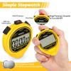 FCXJTU Digital Waterproof Stopwatch, No Bells, No Whistles, Simple Basic Operation, Silent, Clear Display, ON/Off, Large Display for Swimming Running Training Kids Coaches Referees Teachers (Yellow) view 4