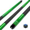 CUEBAR Green Pool Cue 20oz - 58" 2-Piece Maple Billiard Stick with 13mm Tip & Linen Grip - Versatile Weight for Home Bars & Game Rooms view 1