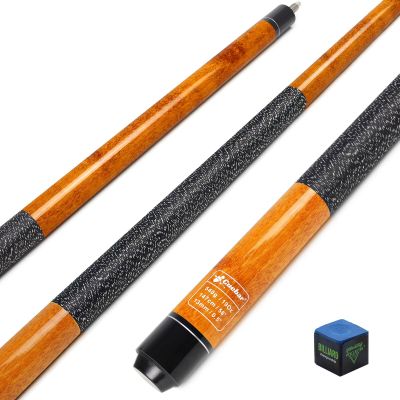 CUEBAR Orange Pool Cue 20oz - 58" 2-Piece Maple Billiard Stick with 13mm Tip & Linen Grip - Reliable Performance for League Play & Practice