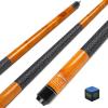 CUEBAR Orange Pool Cue 20oz - 58" 2-Piece Maple Billiard Stick with 13mm Tip & Linen Grip - Reliable Performance for League Play & Practice view 1