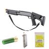 Triple Burst Shot Airsoft Metal Polymer Shotgun 400 FPS Multi-Shot Triple Burst Airsoft CQB Shotgun with Retractable Stock view 1