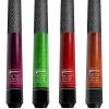 CUEBAR Pool Cues Set of 4, 58" 2-Piece Pool Sticks for Adults, 4 Billiard Cue Sticks 18 19 20 21 Oz for House Bar, 13mm Tip, Imitation Linen Grip - Purple Red Green Brown view 1