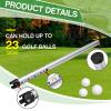 Deekin 2 Pieces Golf Ball Retriever Aluminum Alloy Picker Upper Tube 38.58 Inch Golf Ball Collector Silver Shagger Grabber Sport Tool Device for Men Women, Can Hold 23 Balls view 3