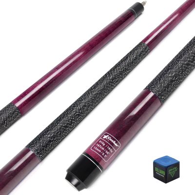 CUEBAR Purple Pool Cue 18oz - 58" 2-Piece Maple Billiard Stick with 13mm Tip & Linen Grip - Lightweight Design for Enhanced Control & English Shots