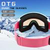 FEISEDY Goggles OTG - Over Glasses Motorcycle/Ski/Snowmobile Goggles for Men Women & Youth - 100% UV Protection B2960 view 2