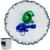 Drasry Saltwater American Green Monofilament Fishing Cast Net Lead Sinker 3/8inch Mesh for Bait Minnows Trap Fish Heavy Duty Throw Net 4FT/5FT/6FT/7FT/8FT Radius Size 4FT Radius view 1
