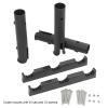 3 Tube Fishing Rod Holder Rack,Fishing Rod Holders,Portable Boat Rod Rack Tube, Stand-Off Tube Plastic Fishing Pole Holders with Accessories, Fishing Rod Holders,3 Tube Fishing Rod Holder RackPla view 2