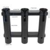 3 Tube Fishing Rod Holder Rack,Fishing Rod Holders,Portable Boat Rod Rack Tube, Stand-Off Tube Plastic Fishing Pole Holders with Accessories, Fishing Rod Holders,3 Tube Fishing Rod Holder RackPla view 3