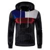 Maiyifu-GJ Men's Color Block Hooded Velour Jacket Casual Long Sleeve Velvet Velour Hoodies Retro Hip Hop Sweatshirt Pullover (Black,Medium) view 1
