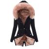TIMIFIS Puffer Jacket Womens Plus Size Thick Coats Chunky Lined Overcoats Solid Zipper Winter Outerwear with Fur Hood view 1