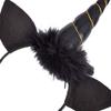 Abaodam Halloween Unicorn Headband, Unicorn Horn Headbands Unicorn Party Supplies Hair Hoops Headwear for Halloween Christmas Birthday Cosplay Costume 2PCS (Black) view 4