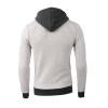 Maiyifu-GJ Men's Double Zipper Turtleneck Fleece Hoodie Lightweight Zip Up Hooded Jacket Long Sleeve Sweatshirt with Pocket (Light White,Large) view 3