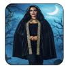 GORAIS Black Velvet Hooded Cloak Short Cape Halloween Cosplay Costume Cloaks for Women view 1