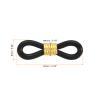 PATIKIL Eyeglass Chain Connector, 50 Pack Adjustable Anti Slip Silicone Rubber Strap Holder Chain End Loop for Women Men Eyeglasses Sunglasses, Black Gold view 2
