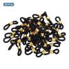 PATIKIL Eyeglass Chain Connector, 50 Pack Adjustable Anti Slip Silicone Rubber Strap Holder Chain End Loop for Women Men Eyeglasses Sunglasses, Black Gold view 3