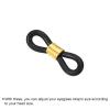 PATIKIL Eyeglass Chain Connector, 50 Pack Adjustable Anti Slip Silicone Rubber Strap Holder Chain End Loop for Women Men Eyeglasses Sunglasses, Black Gold view 4
