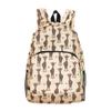 ECO CHIC Hiking Lightweight Packable Backpack - Foldable Daypack for Travel & Hiking & Outdoor Adventures - Waterproof Backpack from Recycled Materials (Giraffes Beige) view 1