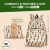 ECO CHIC Hiking Lightweight Packable Backpack - Foldable Daypack for Travel & Hiking & Outdoor Adventures - Waterproof Backpack from Recycled Materials (Giraffes Beige) view 3