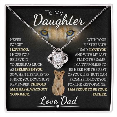 Daughter Necklace From Dad, Daughter Gift From Dad, Anniversary Graduation Christmas Birthday Gifts For Daughters From Mom, Meaningful Gift For Daughters With Message Card And Box