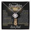 Daughter Necklace From Dad, Daughter Gift From Dad, Anniversary Graduation Christmas Birthday Gifts For Daughters From Mom, Meaningful Gift For Daughters With Message Card And Box view 1