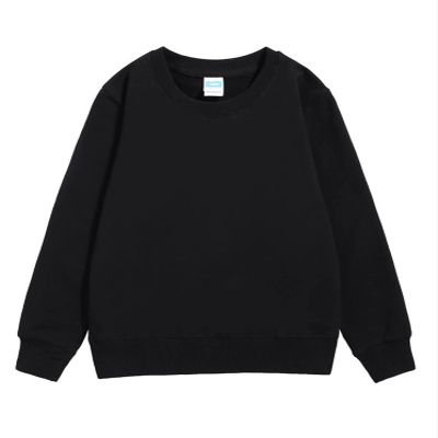 Baby Boy Girls Clothes Kids Child Toddler Baby Boys Girls Solid Patchwork Long Sleeve Cotton Sweatshirt Pullover Tops Black