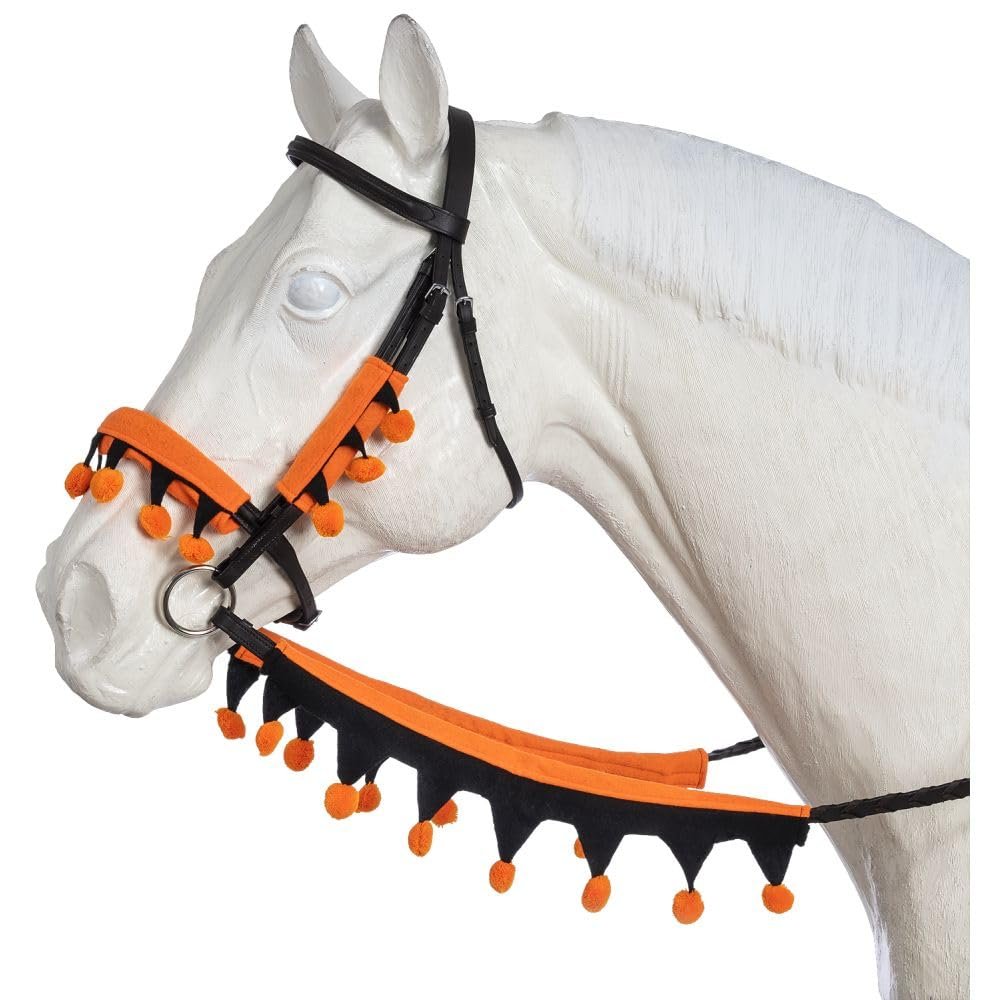 Tough 1 Halloween Bridle & Rein Covers - 5 Piece Set
