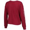 47 Women's Cardinal Arizona Cardinals Skyler Parkway Cropped Long Sleeve T-Shirt view 3