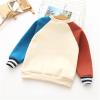 AnFeng Toddler Boy Fall Clothes Kids Childr Toddler Cute Cartoon Long Sleeve Patchwork Striped Thick Pullover Sweatshirt view 3