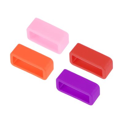 uxcell Watch Band Strap Loops, 16mm Width Rubber Fastener Loop Silicone Watch Holder Retainer for Watch Band 4 Color 8 Pcs