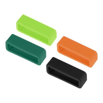 uxcell Watch Band Strap Loops, 22mm Width Rubber Fastener Rings Silicone Watch Holder Retainers for Watch Band 4 Color 8 Pcs