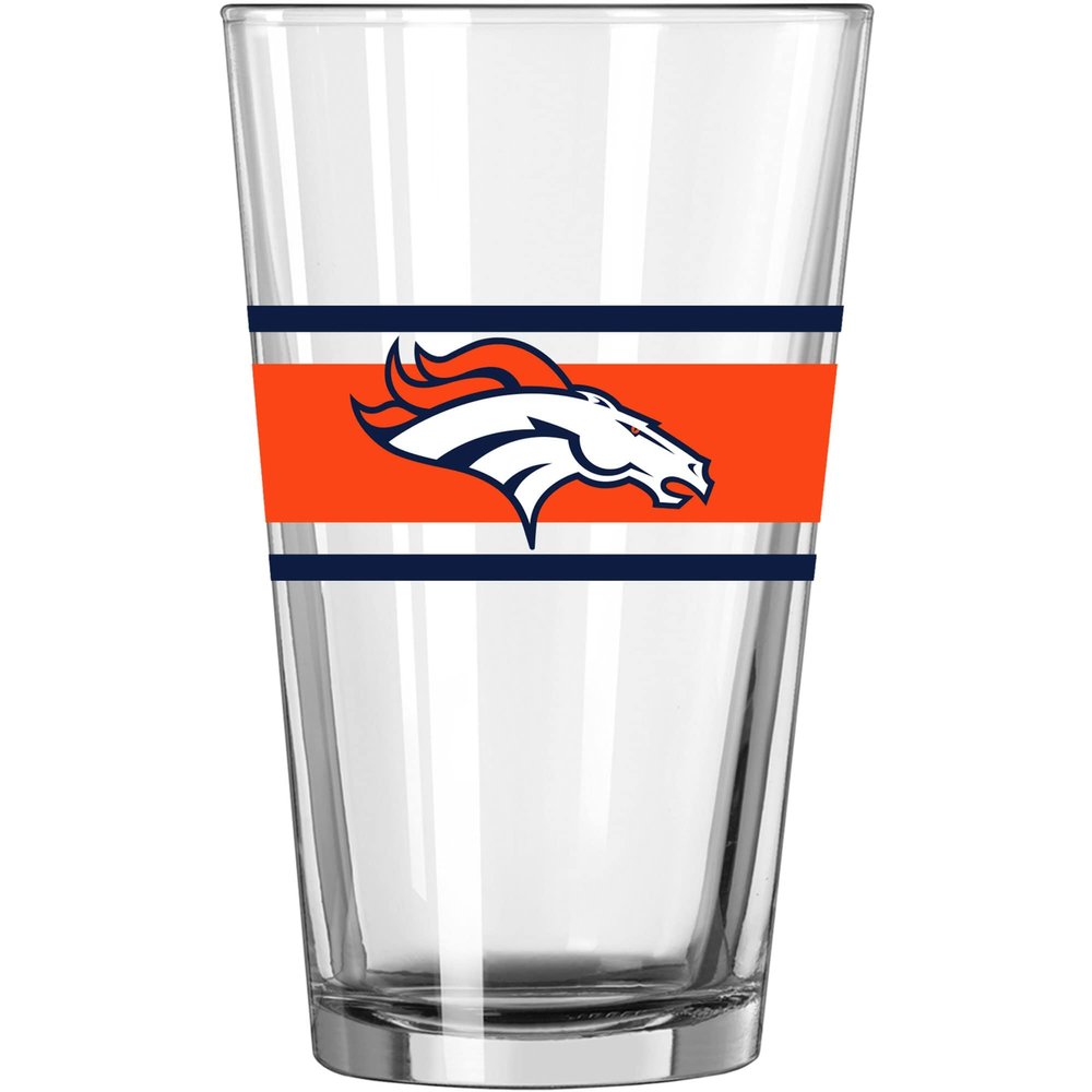 Logo Brands Denver Broncos 16oz. Stripe Pint Glass