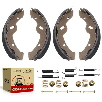 Roykaw Golf Cart Brake Shoes Pads and Springs Kit Compatible with EZGO 1996-Up TXT/ST350/Workhorse and Yamaha 1993-Up G14, G16, G19-G22 Models, Replaces OEM # 27943G01, 70794G01, 70795G01