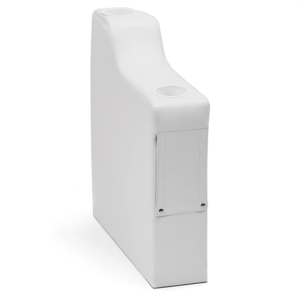 DeckMate 7" Left Pontoon Boat Seat Arm (White)