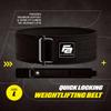 Fit Active Sports Self-Locking Weight Lifting Belt | Premium Weightlifting Belt for Cross Training & Power Lifting | Fast Locking Release Mechanism for Fitness and Power Lifting | Black, Large view 2