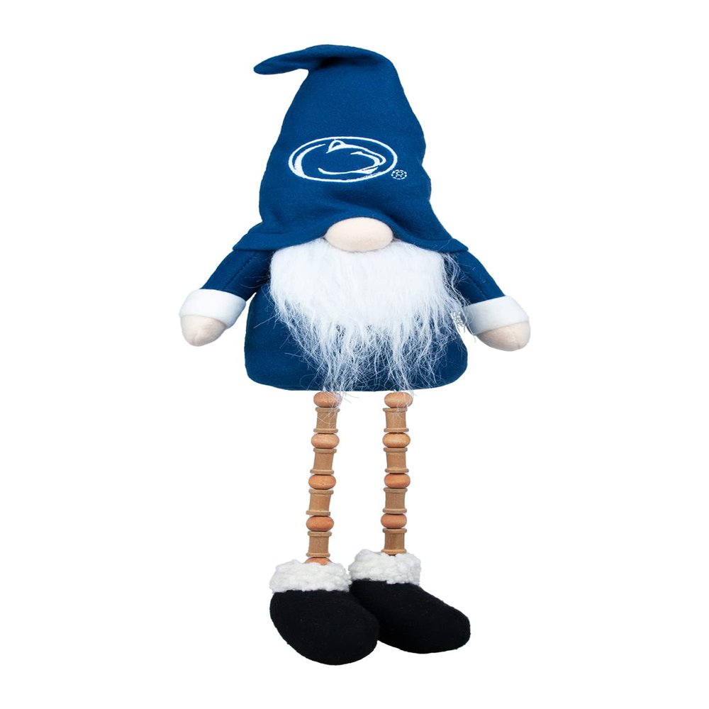 Hanna's Handiworks Penn State NCAA Plush Gnome Sitter with Beaded Dangle Legs Dorm Decoration- Ideal Gift for Students/Graduation/Alumni - Show Your PSU Team Spirit