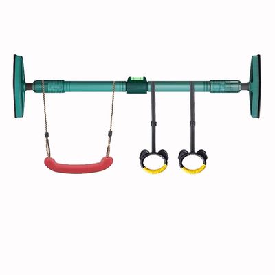 BCPPO Chin Up Bar Home Door Frame Pull up bar, Adjustable Wall Mounted Fitness Horizontal bar, Suspension bar with Rings and Swing (Color : Green, Size : 120-145CM)