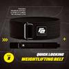 Fit Active Sports Self-Locking Weight Lifting Belt | Premium Weightlifting Belt for Cross Training & Power Lifting | Fast Locking Release Mechanism for Fitness and Power Lifting | Black, Small view 2