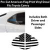 Bogar Tech Designs - Precut American Flag Rear Side Quarter Window Vinyl Decals Fits Toyota Camry 2018-2024, Thin Blue Line view 4